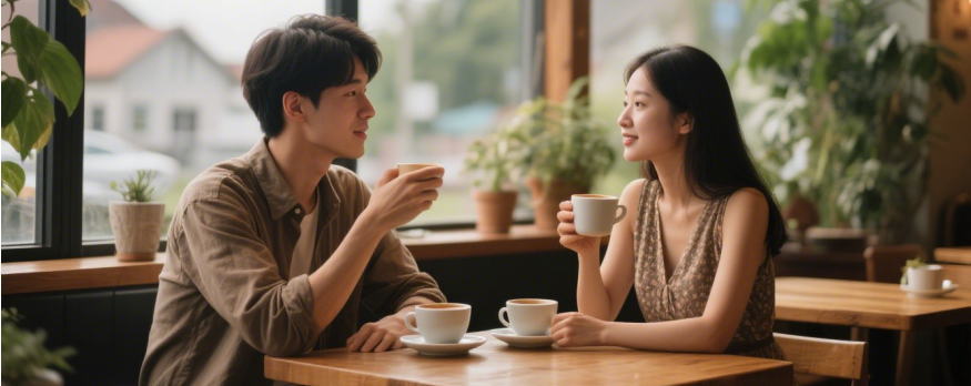 �X�O��̃J�t�F�Ō��ߍ����u�͂邩�v�Ɓu�Ђ�݁v