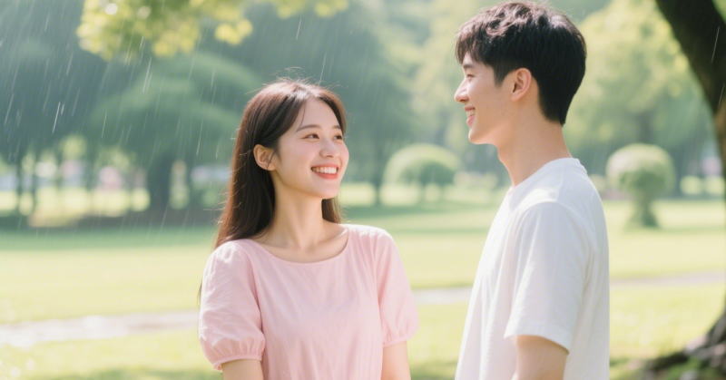 �u�܂��݁v�͉؂₩�ȏΊ�Łu�܂����v�́A�T�d�Ȃ�������R�̂œ�l�̉�b�͒e�ށB